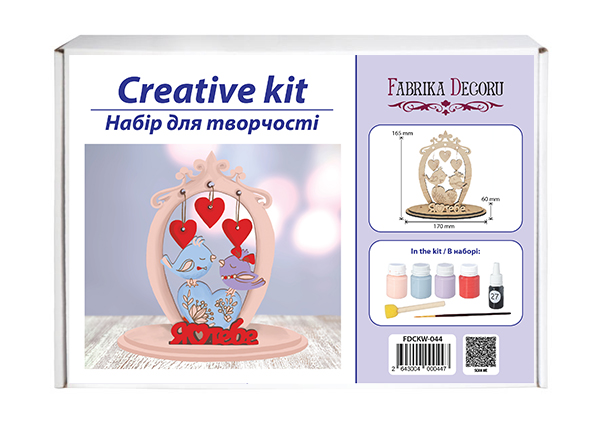 DIY wooden coloring set, desk composition "That\'s love", #044