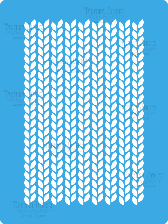 трафарет многоразовый 15x20см вязаное полотно #182 фабрика декору