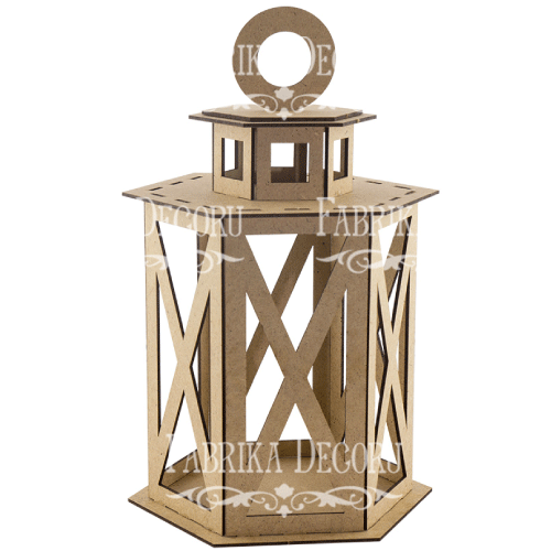 Decorative lantern 6-sided, size L, #082