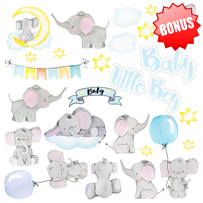 Набір скраппаперу My little baby boy 30,5сx30,5 см, 10 аркушів - фото 1