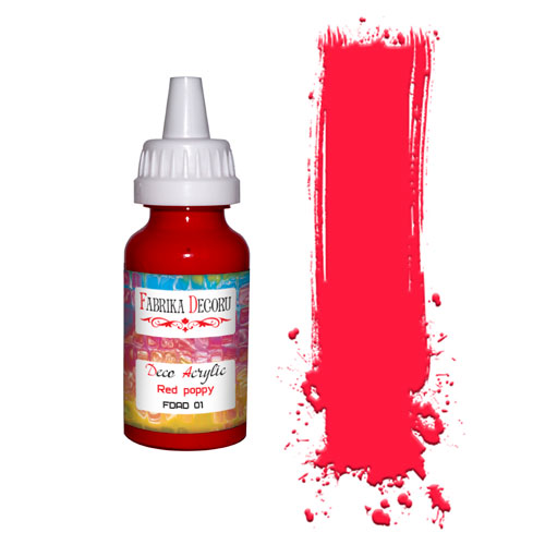 Acrylfarbe Roter Mohn 40 ml - Fabrika Decoru