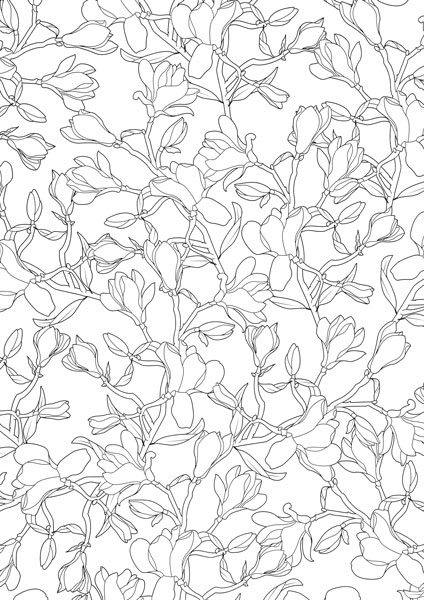 overlay "magnolia line" 21х29,7 сm