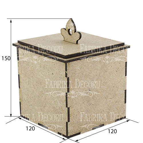 Box for accessories and jewelry, 120х120х150mm, DIY kit #037 - foto 0