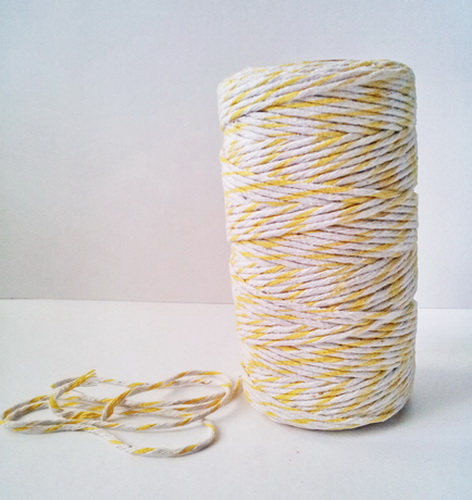 Cotton string White-yellow