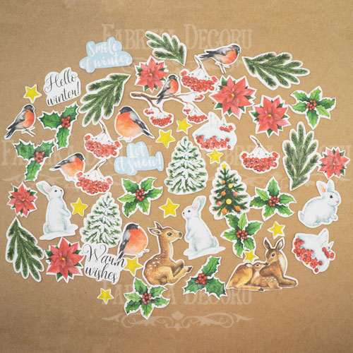 Set of die cuts Smile of winter, 52pcs - foto 1