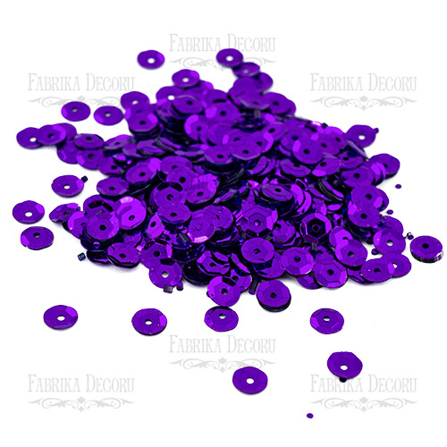 Sequins Round rosettes, purple metallic, #238 - foto 0