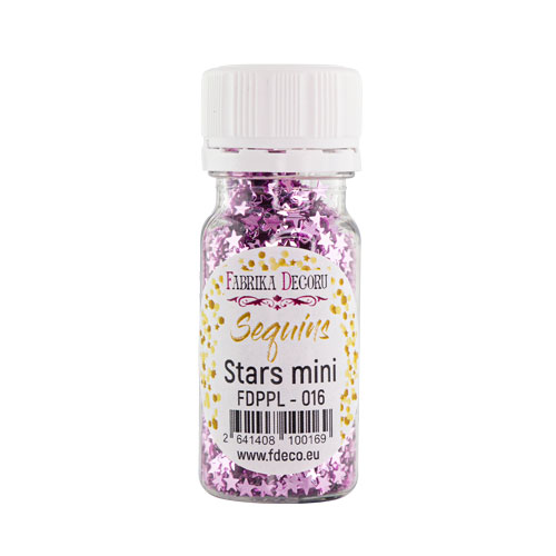 Cekiny Gwiazdy mini, fioletowy metalik, #016 - Fabrika Decoru