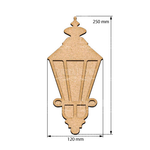 Kunstkarton Straßenlaterne 12х25 cm - foto 0  - Fabrika Decoru