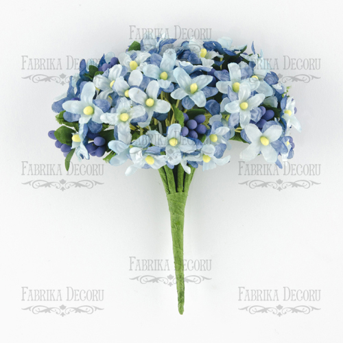 Bukiet kwiatów bzu, Niebieski, 12szt - Fabrika Decoru