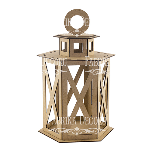 Decorative lantern 6-sided, size M, #080