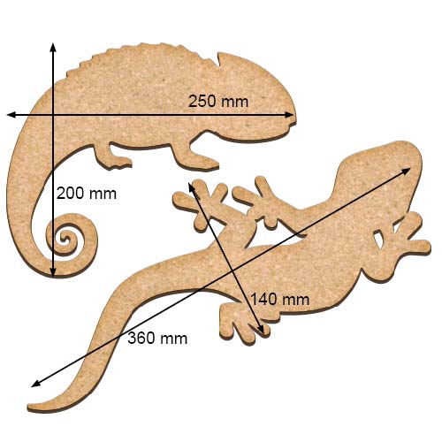 Kunstkarton Chamäleon und Eidechse - foto 0  - Fabrika Decoru