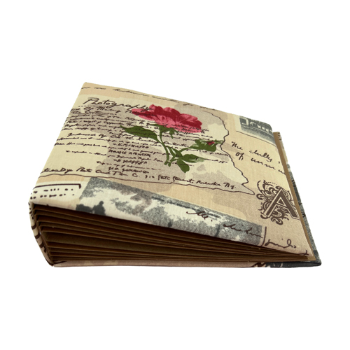 Blankoalbum mit weicher Rose vintage Kraft, 20cm x 20cm, 10 Blätter - Fabrika Decoru