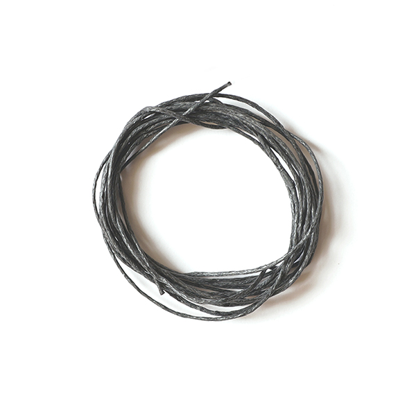 Round wax cord, d=1mm, color Gray