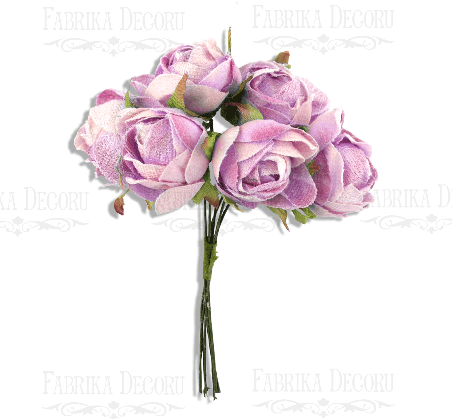 Bukiet pąków piwonii różowy z fioletowym, 6szt - Fabrika Decoru