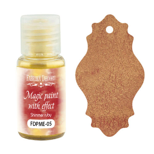 Sucha farba Magic paint z efektem Lśniący rubin, 15 ml - Fabrika Decoru