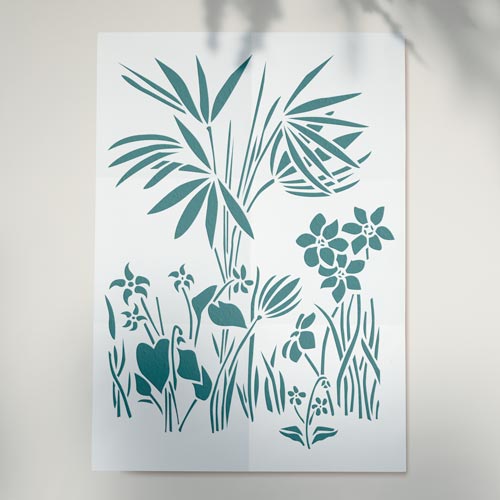 Stencil reusable, 15x20cm Savannah herbs, #393 - foto 0