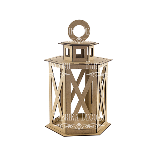 Decorative lantern 6-sided, size S, #081