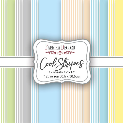набор скрапбумаги cool stripes 30,5x30,5 см 12 листов