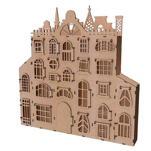 Adventskalender „Fröhliches Schloss“, für 24 Zellen, DIY Kit #417 - Fabrika Decoru