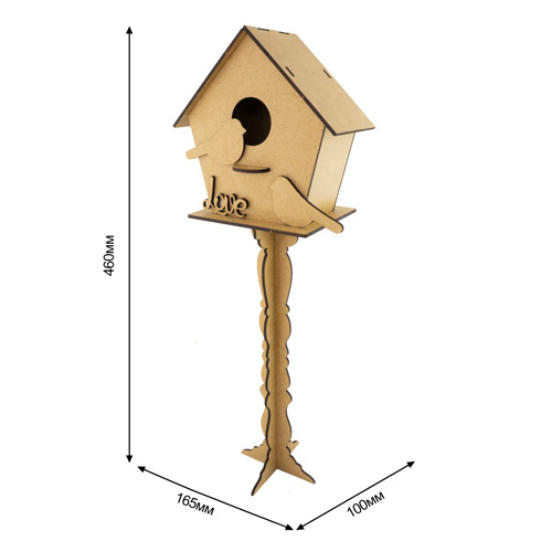 Blank for decoration "Birdhouse" on a figured leg, #361 - foto 0