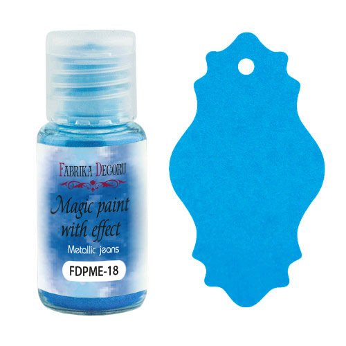 Sucha farba Magic paint z efektem Jeanse Metallic, 15 ml - Fabrika Decoru