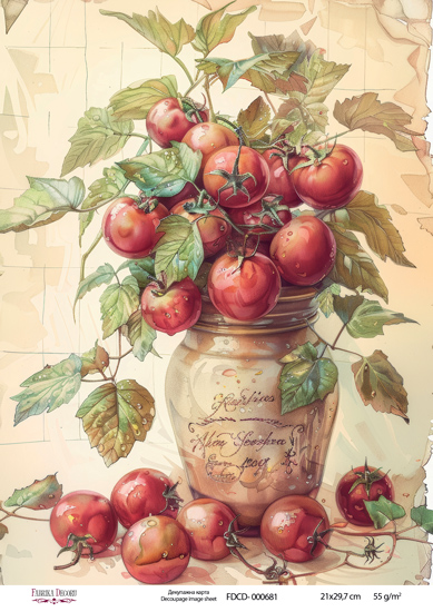 Decoupage card #0681, 21x29,7 cm