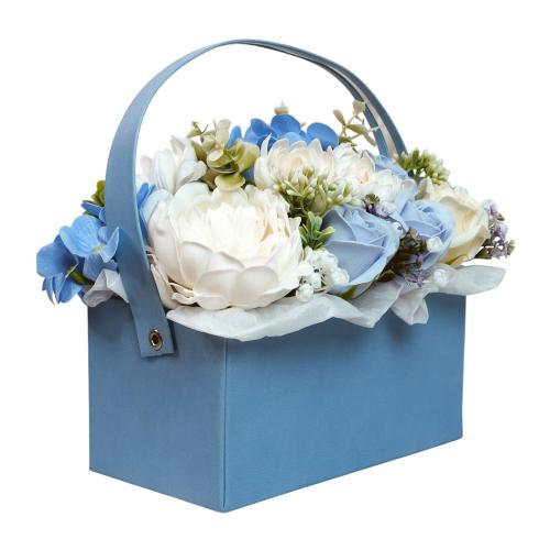 "heavenly symphony" flowers in a box purse, 200 x 200 x 100 mm