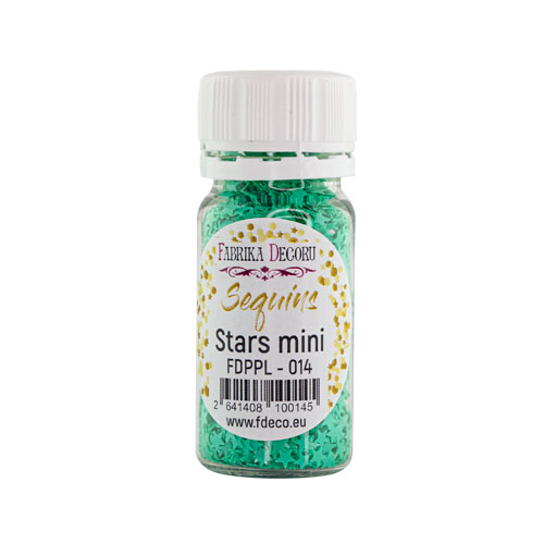 Pailletten Sterne Mini, Aquamarin, #014 - Fabrika Decoru