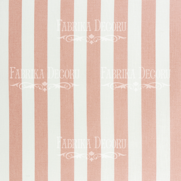 Fabric cut piece "White and pink stripes"