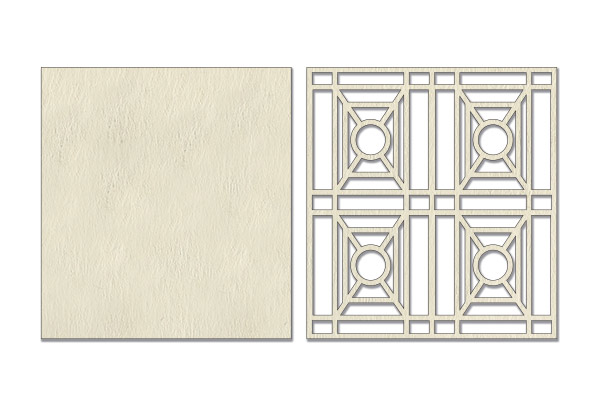 3D-tekturka Podwójne drzwi z geometrycznym wzorem #576 - Fabrika Decoru
