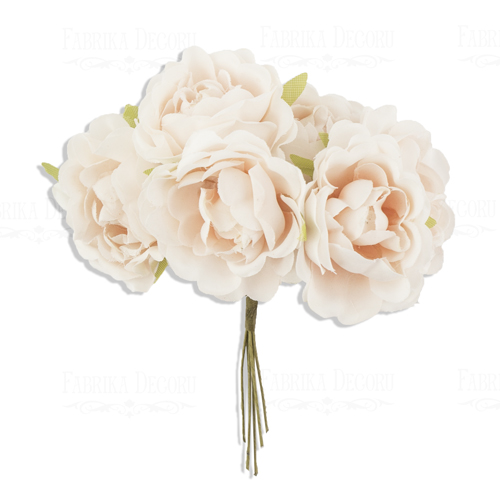  Bouquet of peonies pink shabby, 6pcs