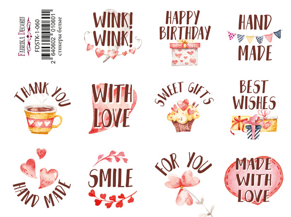 Journaling stickers set #1-060