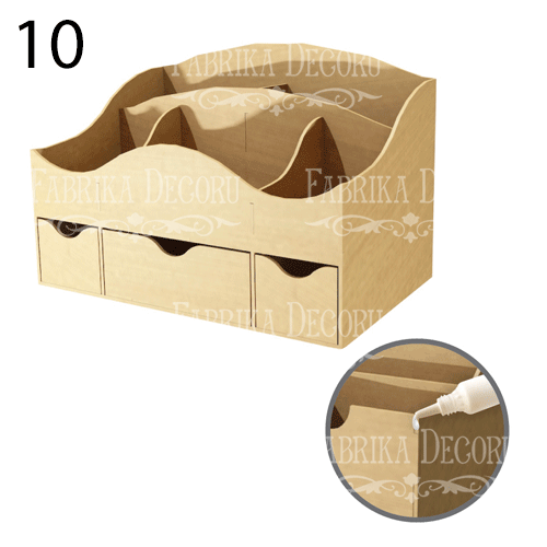 Desk organizer kit cosmetic accessories, bijouterie or stationery, DIY kit #018 - foto 12