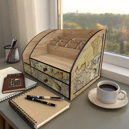 Desktop organizer for papers, stationery and writing supplies - foto 9