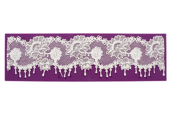 Silicone mat, Floral lace #04