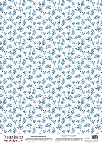 deco vellum colored sheet twigs background, a3 (11,7" х 16,5")