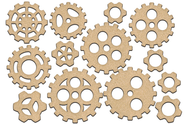 set of mdf ornaments for decoration #207