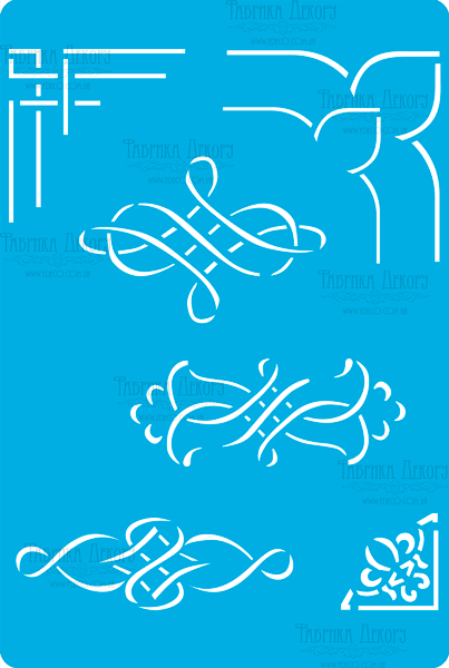 трафарет многоразовый 15x20см набор орнаментов ар-деко 1 #270 фабрика декору