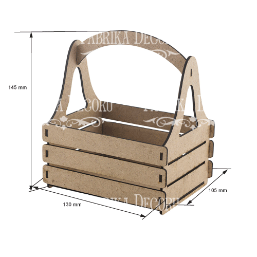 Koszyk upominkowy na kwiaty, owoce, prezenty, 130 x 105 x 145 mm, Zestaw DIY #072 - foto 4  - Fabrika Decoru