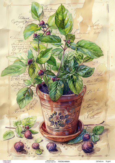 Decoupage card #0834, 29,7x42cm