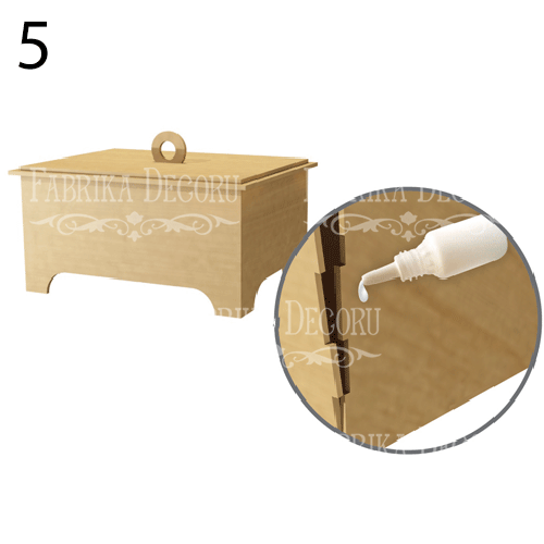 Box for accessories and jewelry, 200х125х150mm, DIY kit #041 - foto 5