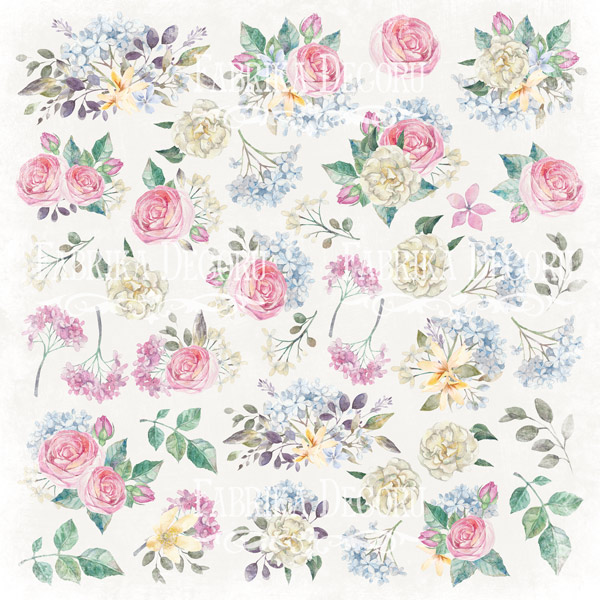 Sheet of images for cutting. Collection "Shabby garden"