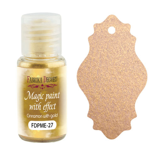 Trockenfarbe Zauberfarbe mit Effekt Zimt mit Gold 15ml - Fabrika Decoru