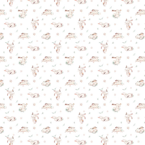 Лист двостороннього паперу для скрапбукінгу Sweet bunny  #44-04 30,5х30,5 см - фото 0