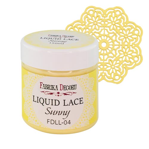 Flüssige Spitze, Farbe Sunny 150ml - Fabrika Decoru