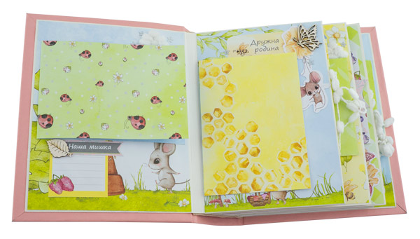 Children's scrapbooking album "Happy Mouse Day", 20cm x 15cm, DIY creative kit #05 - foto 1