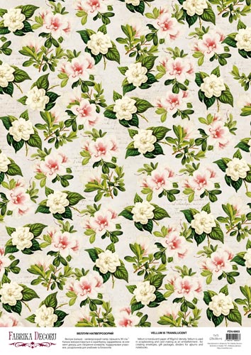 deco vellum colored sheet rose garden, a3 (11,7" х 16,5")