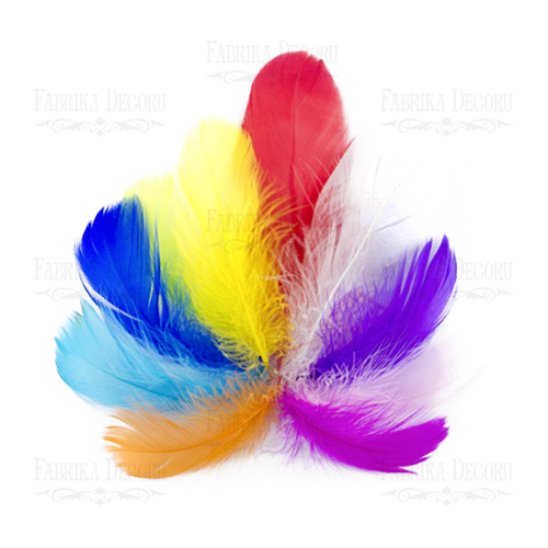 набор перьев мини "разноцветные"