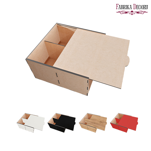Коробка-пенал для подарункових наборів, солодощів, ялинкових прикрас, 4 комірки, DIY Набір #285