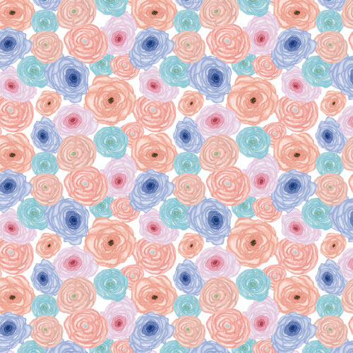 Набор бумаги для скрапбукинга Flower mood 20x20 см, 10 листов - Фото 4